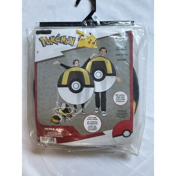 Brand New Pokémon Poke Ball, Ultra Ball 'Pop Out' Child /Adult Costume One size - Picture 4 of 7
